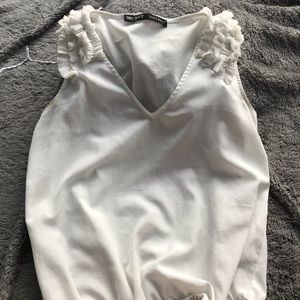 FINAL: Zara Basic Ruffle Blouse